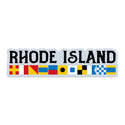 Rhode Island Nautical Flag Large Vinyl Bumper Sticker