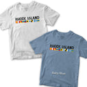 Rhode Island Nautical Flags T-Shirt, Adult Unisex 100% Cotton, S-2X