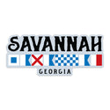 Savannah Georgia Nautical Flag Large Vinyl Bumper Sticker