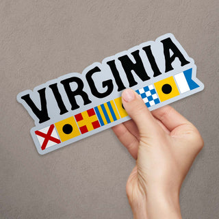 Virginia Nautical Flag Large Vinyl Bumper Sticker