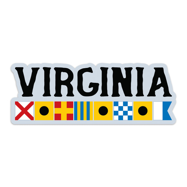 Virginia Nautical Flag Large Vinyl Bumper Sticker