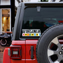 Virginia Nautical Flag Large Vinyl Bumper Sticker