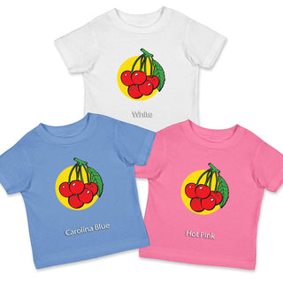 Retro Cherries Toddler T-Shirt, Unisex Toddler 2T-5/6