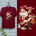 Santa Tis The Season T-Shirt, 100% Cotton, S-XXL, Adult Unisex Tshirt