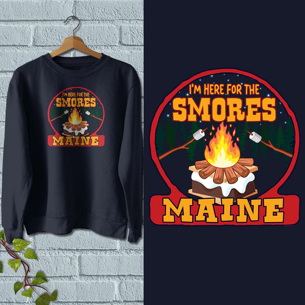 Maine Here For The Smores Sweatshirt Adult Unisex S-XXL