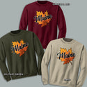 Maine Autumn Leaf Sweatshirt Sweatshirt Adult Unisex S-XXL