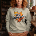 New Hampshire Autumn Leaf Sweatshirt Sweatshirt Adult Unisex S-XXL