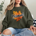 Vermont Autumn Leaf Sweatshirt Sweatshirt Adult Unisex S-XXL