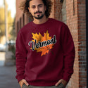 Vermont Autumn Leaf Sweatshirt Sweatshirt Adult Unisex S-XXL