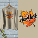 New York Autumn Leaf Sweatshirt Sweatshirt Adult Unisex S-XXL