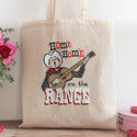 Home On The Range Cowboy Tote Bag Large Canvas Tote Grocery Totes