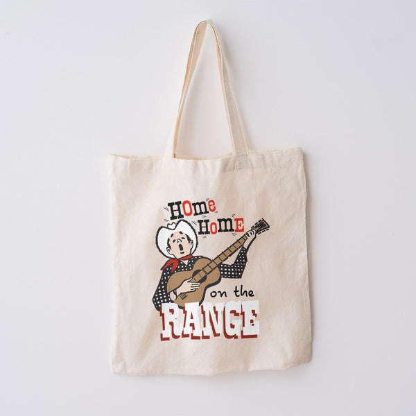 Home On The Range Cowboy Tote Bag Large Canvas Tote Grocery Totes