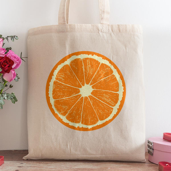 Citrus Fruit Slices Large Canvas Tote Grocery Totes - 4 To Choose From