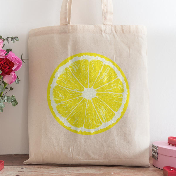 Citrus Fruit Slices Large Canvas Tote Grocery Totes - 4 To Choose From