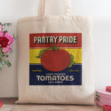 Tomato Label Art Large Canvas Tote Grocery Totes - 4 To Choose From