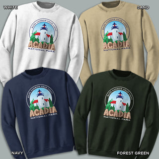 Maine Bass Harbor Head Lighthouse Sweatshirt Adult Unisex S-XXL