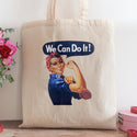 Rosie The Riveter We Can Do It Tote Bag Large Canvas Tote Grocery Totes