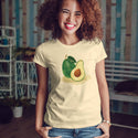 Women's Avocado Slim Fit T-shirt S-2X Fruit Veggie Design