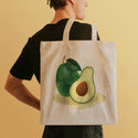 Avocados Large Canvas Tote Bag Grocery Totes