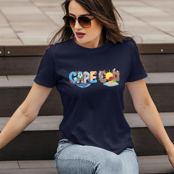 Cape Cod Whimsical Animals T-Shirt, 100% Cotton, S-XXL, Unisex Tshirts Souvenir T-Shirts