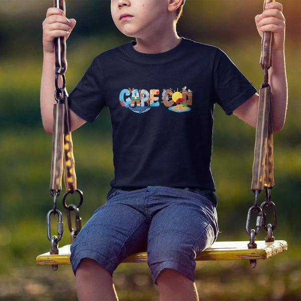 Cape Cod Whimsical Animals T-Shirt, 100% Cotton, Youth Unisex XS-XL Tshirts Souvenir T-Shirts