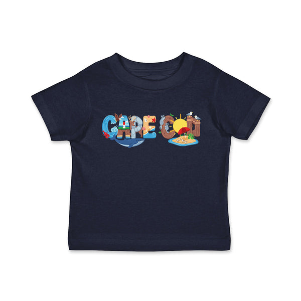 Cape Cod Whimsical Animals, Unisex Toddler 2T-5/6, Exclusive Retroplanet Design, Kids Tshirts