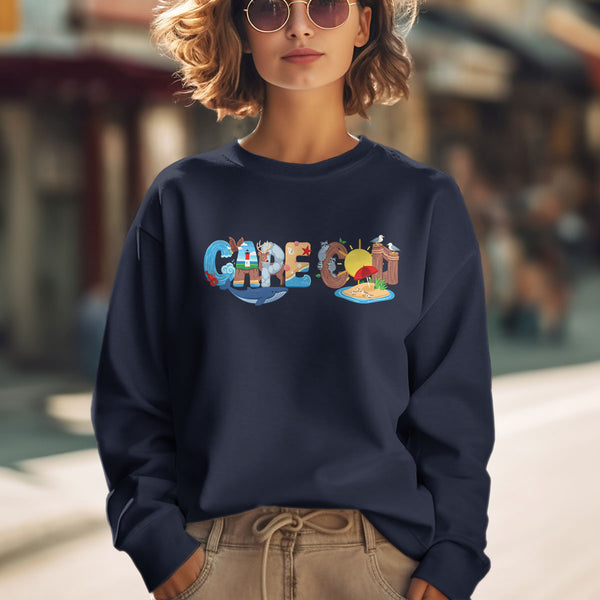 Cape Cod Whimsical Animals Sweatshirt Adult Unisex S-XXL