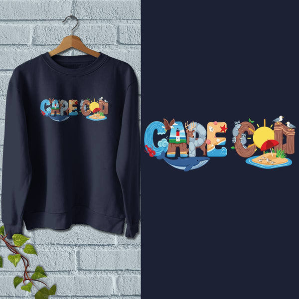 Cape Cod Whimsical Animals Sweatshirt Adult Unisex S-XXL