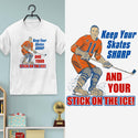 Keep Your Skates Sharp Hockey Youth T-Shirt Unisex XS-XL