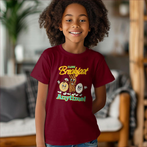 I Love Breakfast Anytime Youth T-Shirt Unisex XS-XL