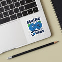 Maine Is For Lovers Retro Blueberries Mini Vinyl Sticker