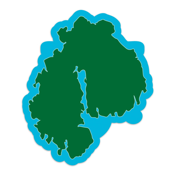 Mount Desert Island Outline Maine Die Cut Vinyl Sticker