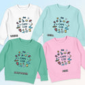 Sweatshirt; Cape Cod Playful Beach Icons Doodles Sweatshirt, Toddler 2T-5/6, Exclusive Retroplanet Design, Unique Kids Apparel,