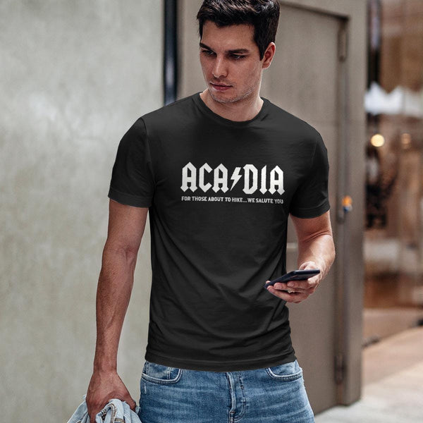 T-Shirt: Acadia We Salute You, 100% Cotton, S-XXL, Adult Unisex Tshirts, Exclusive Retroplanet Design, Maine tshirts