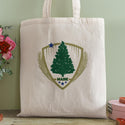 Maine State Shield Star & Pine Tree Canvas Grocery Tote, Everyday Totes, Market Bags, Reusable Grocery Bag