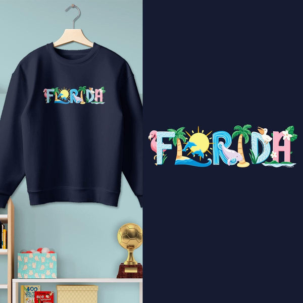 Florida Whimsical Animals Youth Sweatshirt, Kids Sweatshirts, Youth Unisex XS-XL