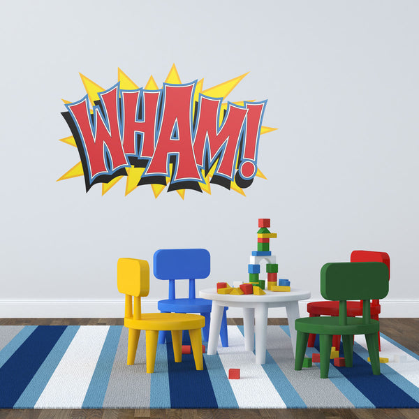 Wham Comic Book Sound Cutout Wall Decal