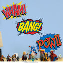 Wham Bang Pow Comic Sound Cutout Wall Decals Set