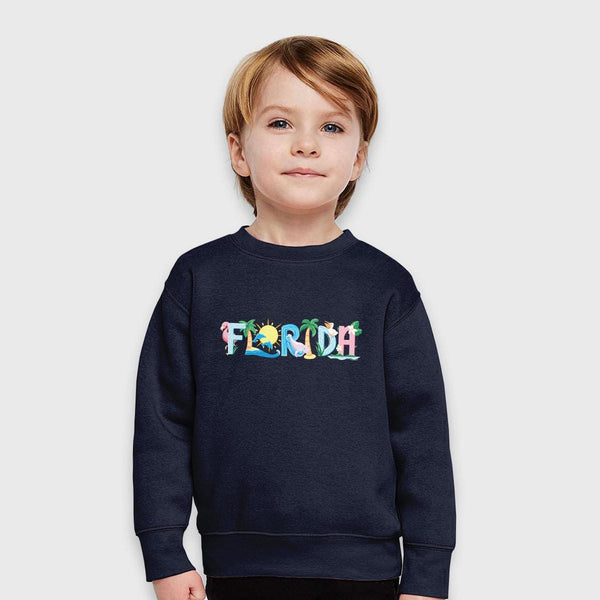 Florida Whimsical Animals Toddler Sweatshirt, Kids Sweatshirts, Toddler Unisex 2T-5/6