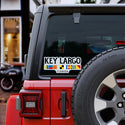 Bumper Sticker; Key Largo Florida Nautical Flags, Large Vinyl Decal for Coolers, Campers, Boats & More! Perfect Gift for Ocean Lovers!