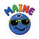 Maine Fun Blueberry Emoji Style Die Cut Sticker, For Scrapbooking, Bumper, Window, Laptop, Water Bottle, Craft Projects & More!