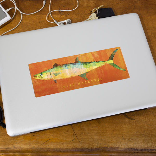 King Mackerel Saltwater Fish Art Vinyl Sticker