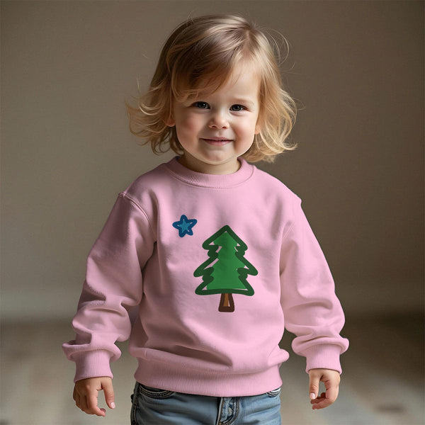 Maine State Star & Tree Doodle Design Sweatshirt, Toddler 2T-5/6, Exclusive Retroplanet Design, Unique Kids Apparel, Maine Kids Sweatshirts