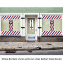 Barber Shop Stripes Window Decals, Outdoor Vinyl for Windows