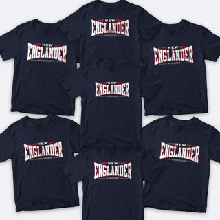 T-Shirt: New Englander T-shirt, 100% Cotton, S-XXL, Adult Unisex Tshirts, Choose New England State, Exclusive Retroplanet Design