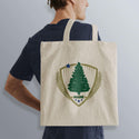 Maine State Shield Star & Pine Tree Canvas Grocery Tote, Everyday Totes, Market Bags, Reusable Grocery Bag