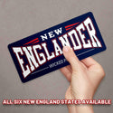 Bumper Sticker; New Englander Large Bumper Sticker, Choose New England State, Vinyl Stickers