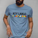 T-Shirt; Key Largo Florida Nautical Flags, Adult Unisex 100% Cotton S-XXL, Coastal FL Tshirt, For Everyday, Souvenirs & Gift Giving