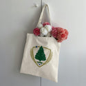 Maine State Shield Star & Pine Tree Canvas Grocery Tote, Everyday Totes, Market Bags, Reusable Grocery Bag