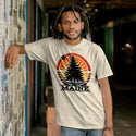 T-Shirt: Maine Tree Star Circle Burst, 100% Cotton, S-XXL, Adult Unisex Tshirts, Exclusive Retroplanet Design, ME tshirts